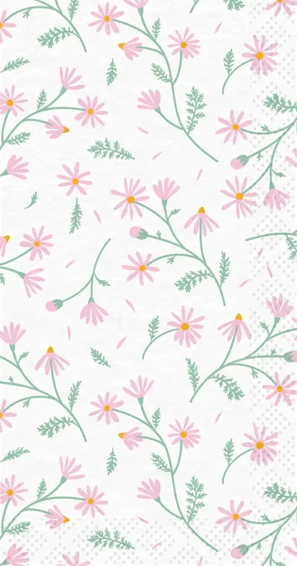 Sophistiplate Ditsy Floral Blush Guest Towel 20pk
