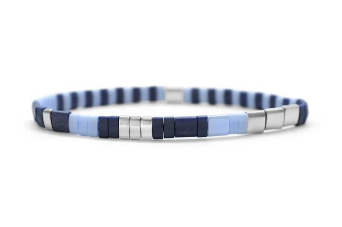 Soul Sisters Morse Code Tila Beaded Bracelet – Blue My Mind