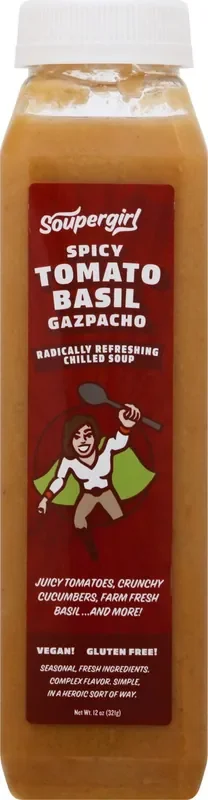 Soupergirl Spicy Tomato Basil Gazpacho 12 oz