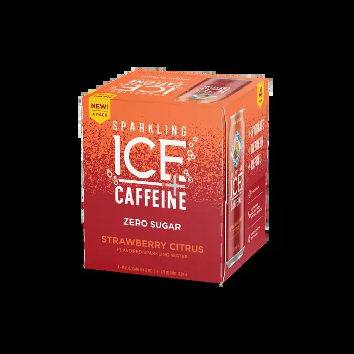 Sparkling Ice +Caffeine Strawberry Citrus 4/16oz
