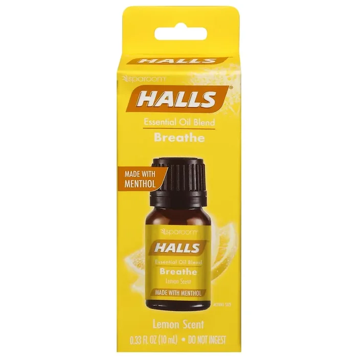 SpaRoom Halls Breathe Lemon Scent Essential Oil Blend 0.33 fl oz
