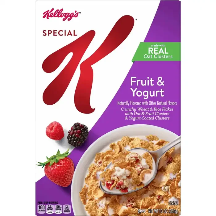 Special K Kellogg‘s Special K Breakfast Cereal, Family Breakfast, Fiber Cereal, Fruit and Yogurt, 13oz Box (1 Box)