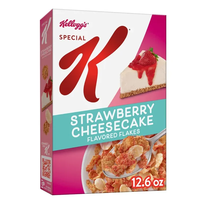 Special K Kellogg‘‘s Special K Cold Breakfast Cereal, 11 Vitamins and Minerals, Anytime Snacks, Strawberry Cheesecake, 12.6oz Box, 1 Box