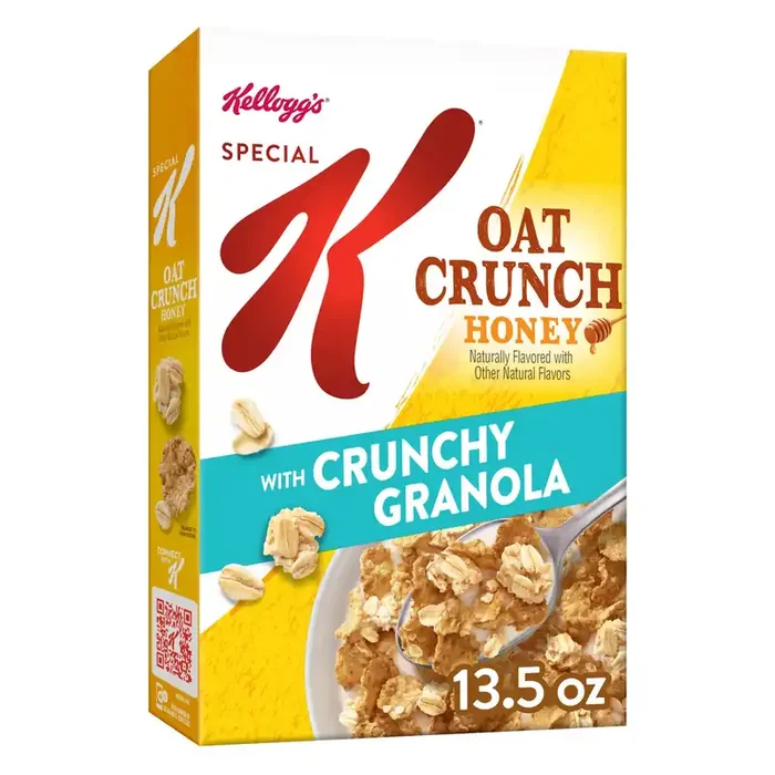 Special K Kellogg‘s Special K Cold Breakfast Cereal, Oat Crunch Honey, Fiber Cereal 13.5oz Box, 1 Box