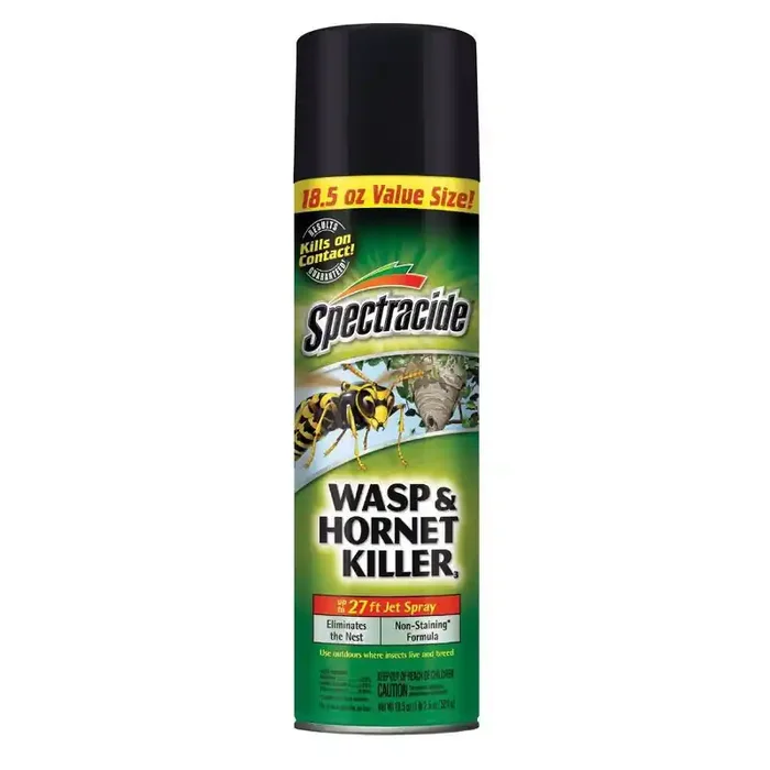 Spectracide 18.5oz Wasp and Hornet Killer Aerosol Jet Spray, 27ft Reach, Kills Insects