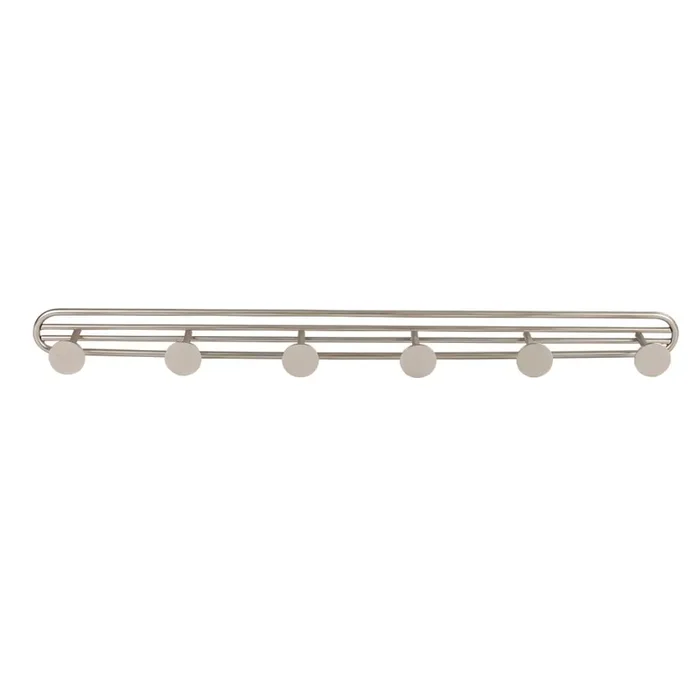 Spectrum Armstrong Wall Mount 6-Hook Rack – Satin Nickel