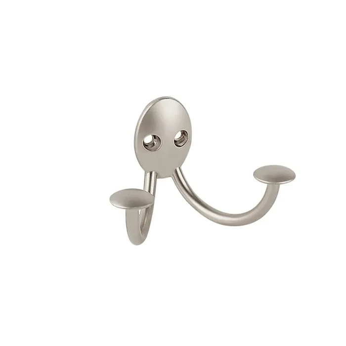 Spectrum Stratford Wall Mount Double Hook – Satin Nickel