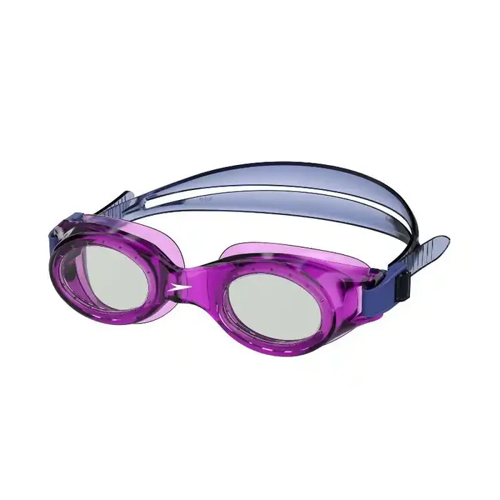 Speedo Adult Boomerang Swim Goggles – Purple Polycarbonate & Silicone Material
