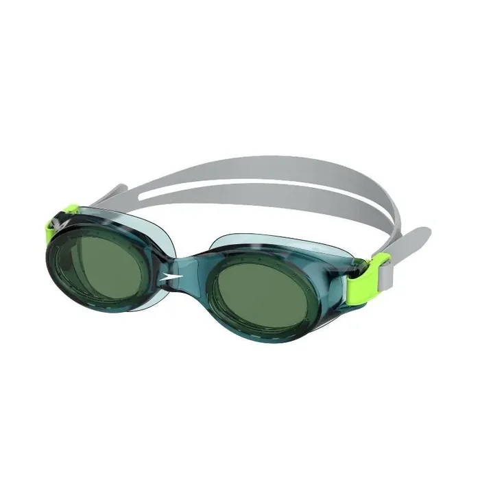 Speedo Adult Boomerang Swim Goggles – Swell Green/Emerald Anti-Fog, Adjustable Strap