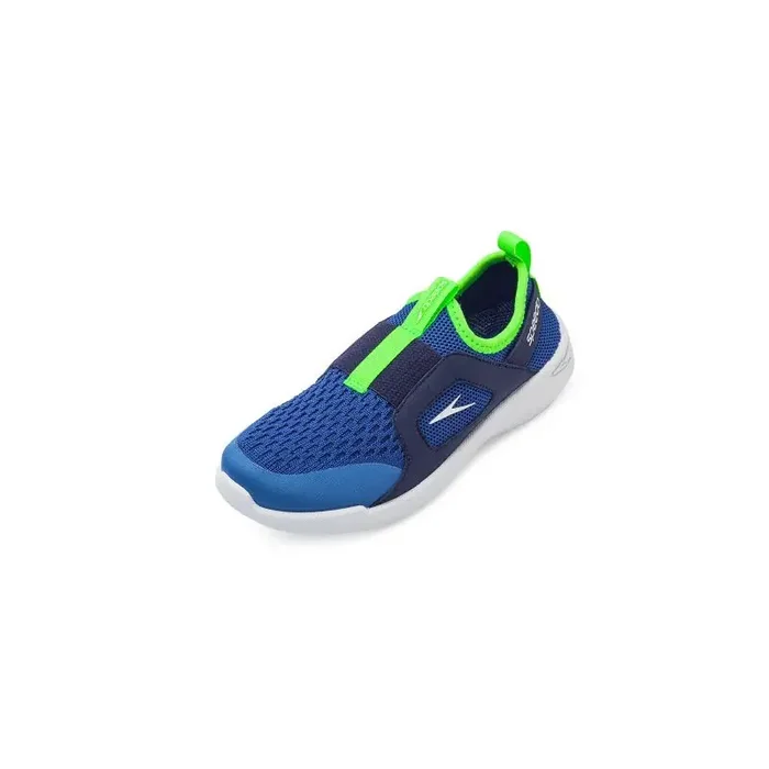 Speedo Junior Pull On Water Shoes – Blue S Non-Marking Sole, Breathable Upper