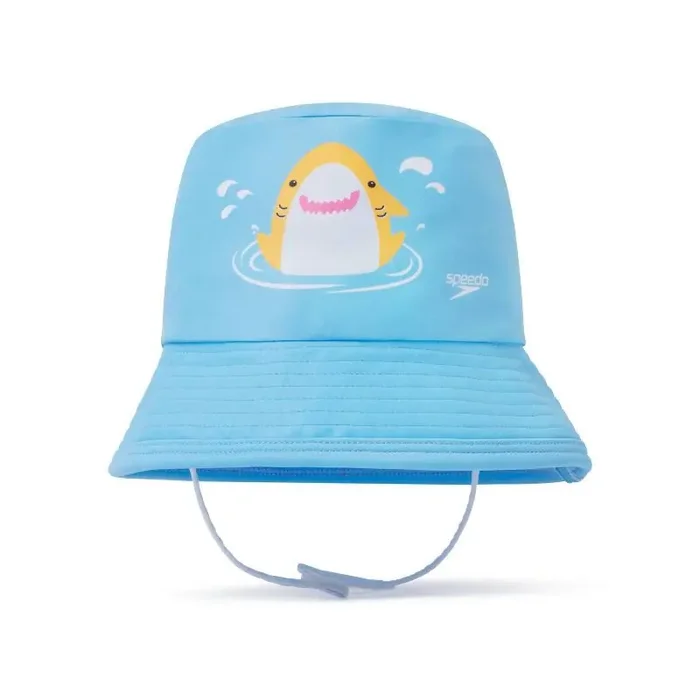 Speedo Kids‘ Bucket Hat – Blue Shark L/XL Toddler Swim Accessory, Adjustable Strap