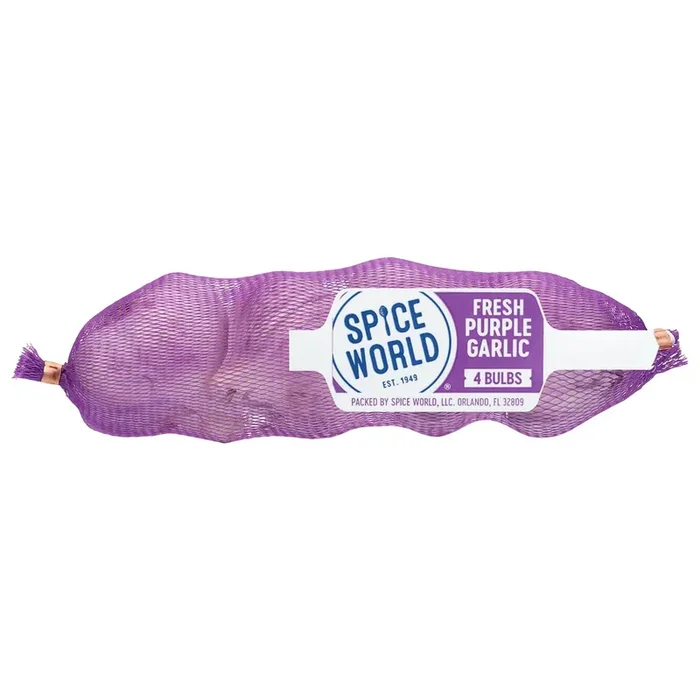 Spice World Fresh Purple Garlic 4 Each