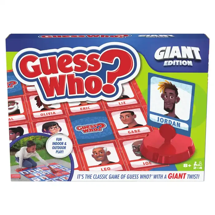 Spin Master Games, Guess Who? Giant Edition Game Activity Game, Kids Party Board Game, Indoor and Outdoor Board Game, Summer Toy for Ages 8+