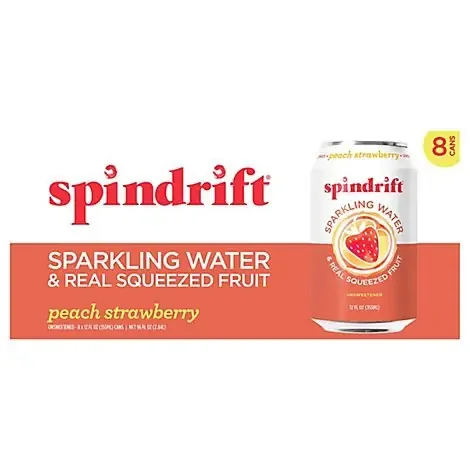 Spindrift Peach Strawberry Sparkling Water – 12 fl oz