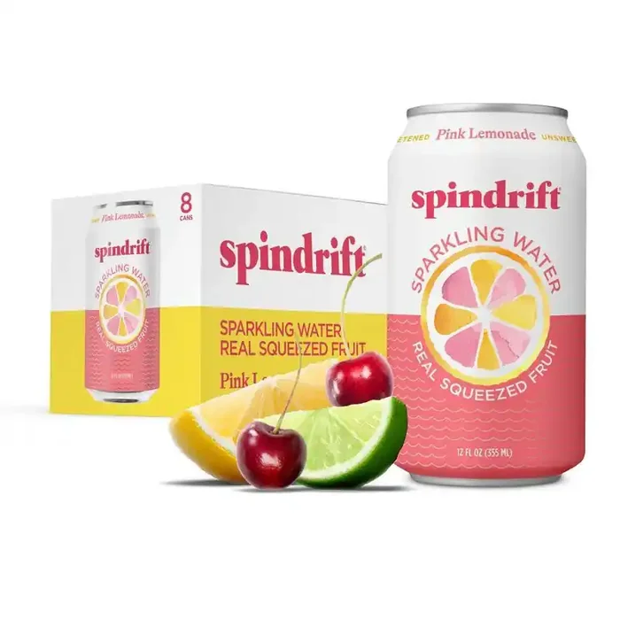 Spindrift Pink Lemonade Sparkling Water – 8pk/12 fl oz Cans