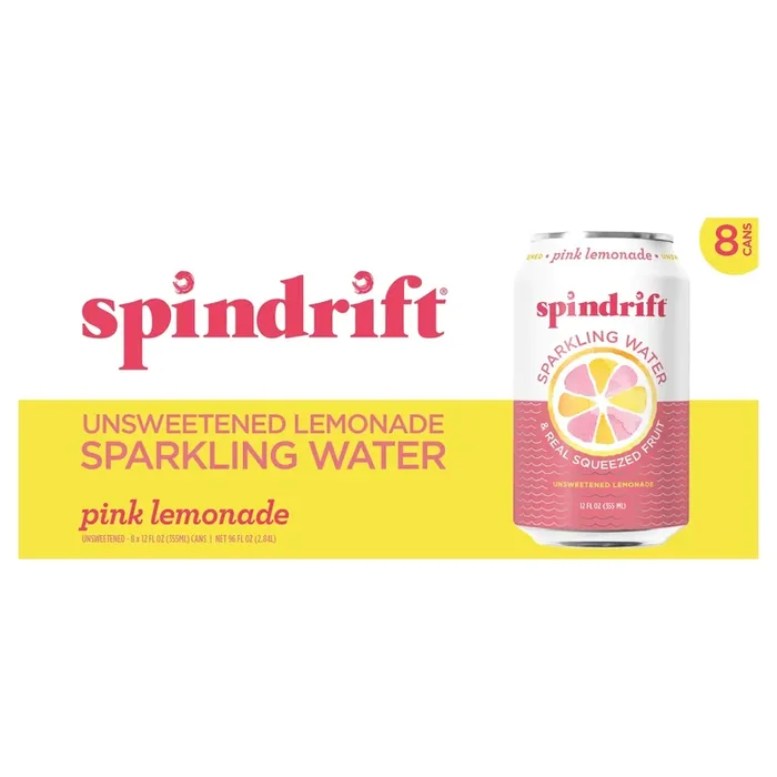 Spindrift Pink Lemonade Sparkling Water Single – 12 oz