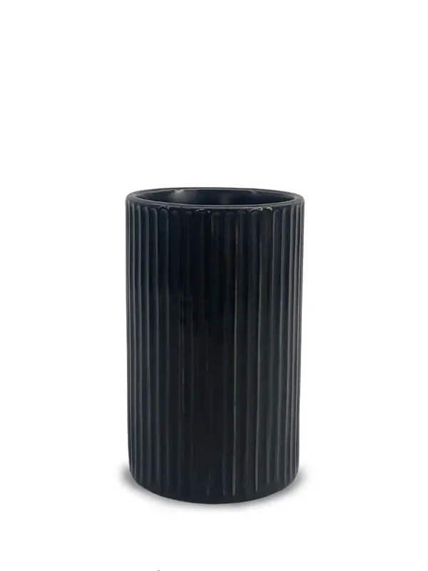 Splash Home Ceramic Tall Toothbrush Holder – Matte Black