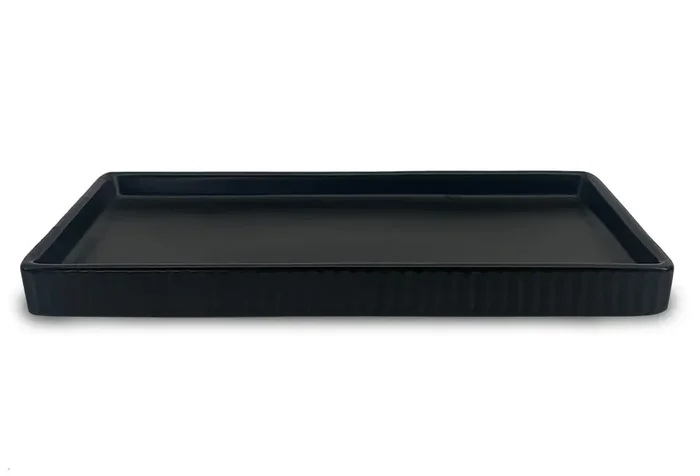 Splash Home Ceramic Tray – Matte Black