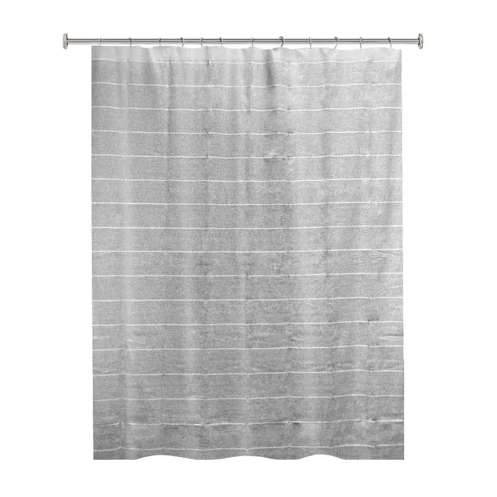 Splash Home Fabric Shower Curtain – Grey
