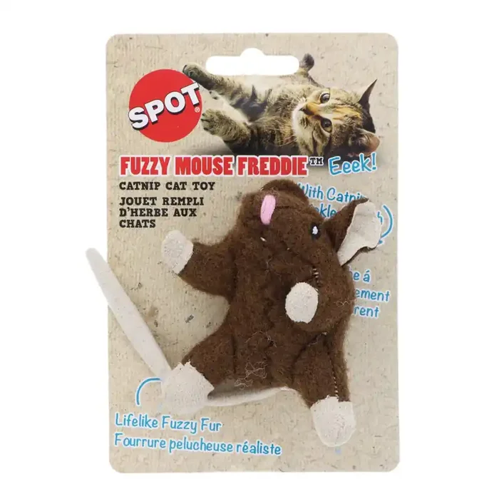 Spot Fuzzy Mouse Freddie Catnip Cat Toy