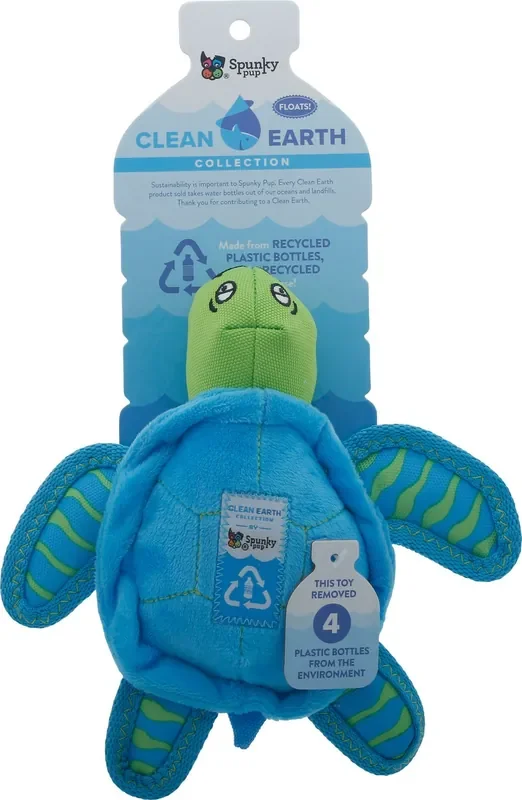 Spunky Pup Turtle Clean Earth Dog Toy