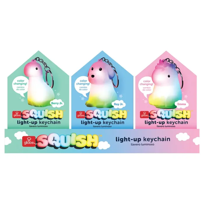 SQUISH Keychain Bronto/Dog/Uni PDQ 9