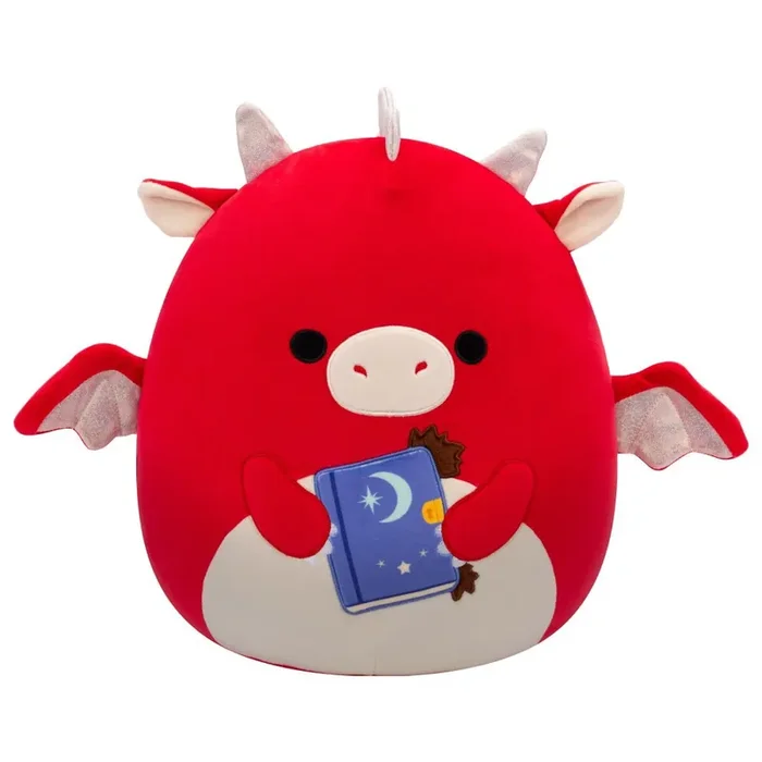 Squishmallows 12 Inch Red Dragon Holding Spell Book Halloween Plush Toy