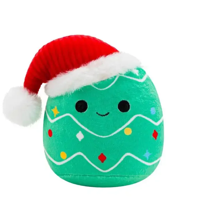 Squishmallows 3.5″ Carol The Christmas Tree Single Squeaky Plush Dog Toy