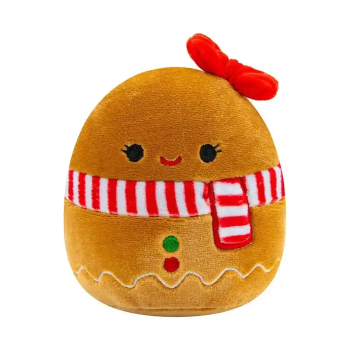 Squishmallows 3.5″ Gina The Gingerbread Single Squeaky Plush Dog Toy