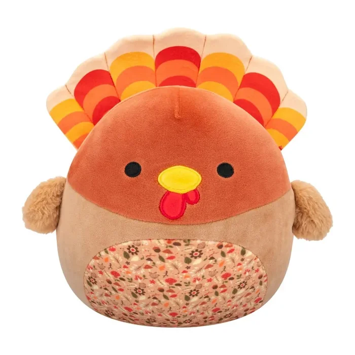 Squishmallows Brown Turkey With Fall Patterned Belly