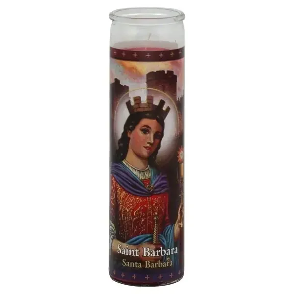 St. Jude Candle, Saint Barbara, 8.25 Inch