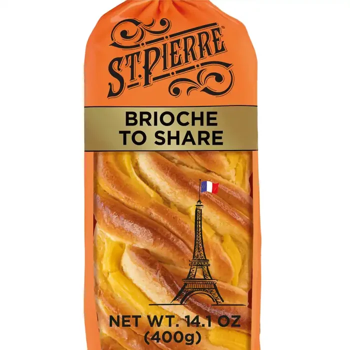 St Pierre Brioche To Share, 14.1 oz, Vanilla Brioche Bread, Bag