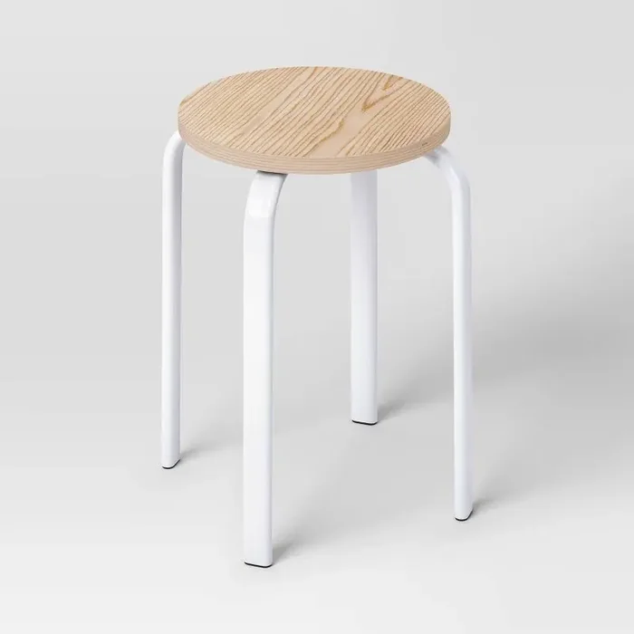 Stackable Dorm Accent Stool White – Room Essentials™