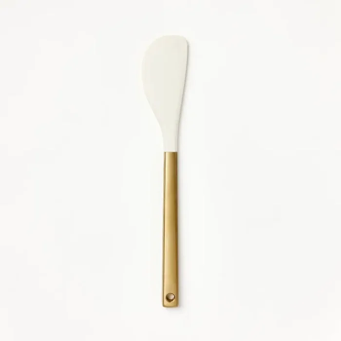 Stainless Steel and Silicone Spatula Champagne – Figmint™ Flexible Turner, Dishwasher-Safe, Figmint Kitchen Utensil