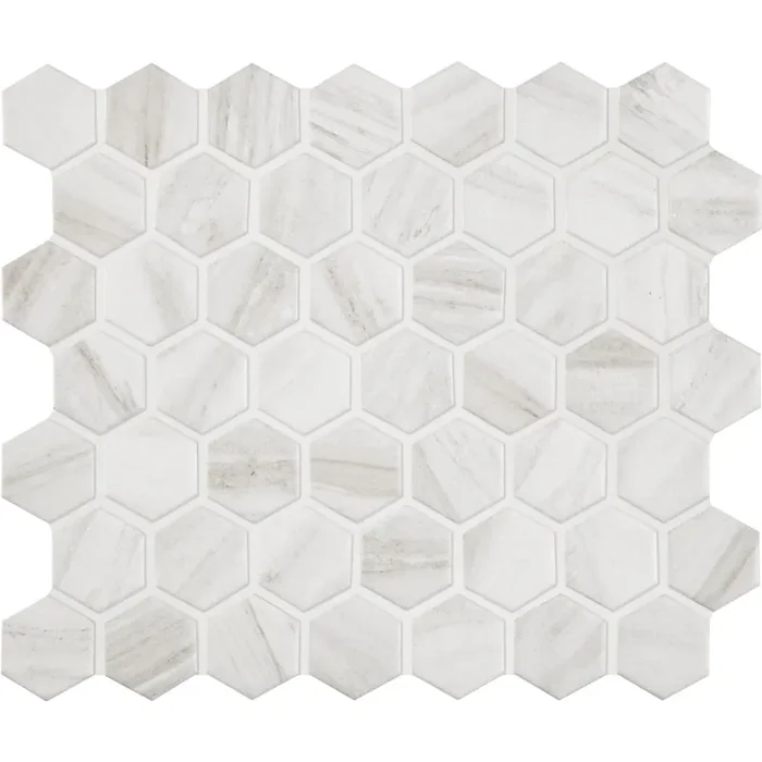 STAINMASTER New Castle Marble 10-in x 12-in Matte Ceramic Hexagon Mosaic Floor and Wall Tile ( 0.81-sq ft Piece )