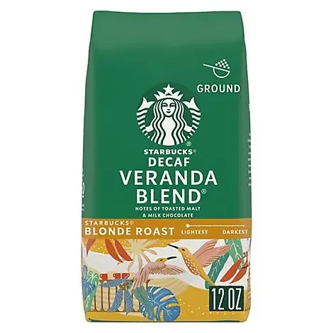 Starbucks Blonde Decaf Veranda Blend Ground Roast Coffee- 12 oz