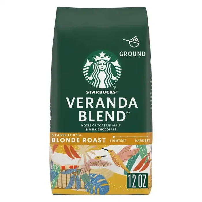Starbucks Blonde Light Roast Ground Coffee — Veranda Blend — 100% Arabica — 1 bag (12 oz.)