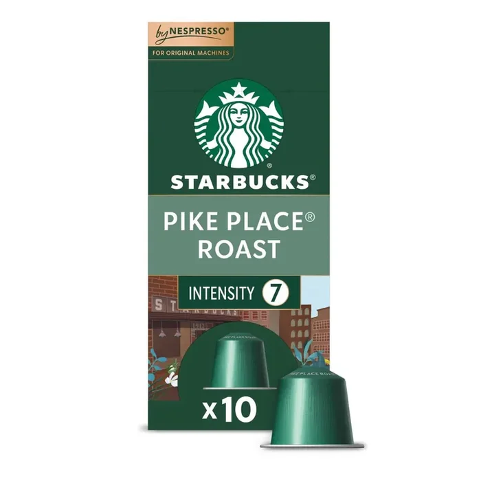 Starbucks By Nespresso Original Line Pods Medium Roast Coffee Pike Place Roast 100% Arabica