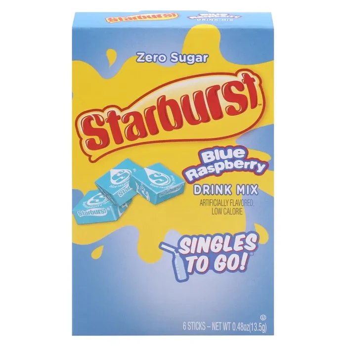 Starburst Singles to Go! Zero Sugar Blue Raspberry Drink Mix 6 ea