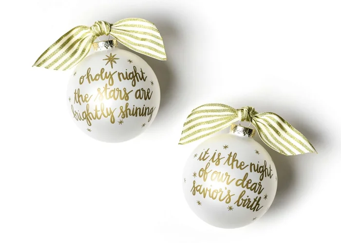 STARS ARE BRIGHTLY SHINING GLASS ORNAMENT
