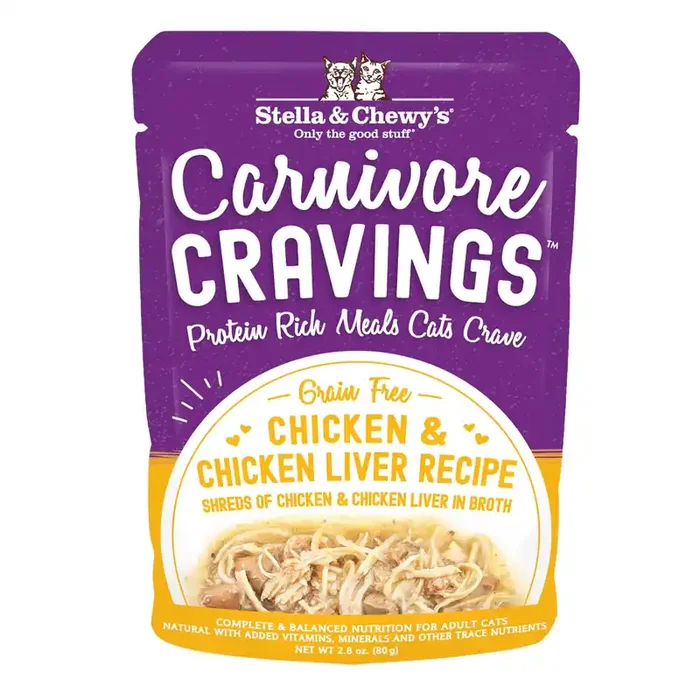 Stella & Chewy‘s Carnivore Cravings Protein Rich Meal or Topper Chicken & Chicken Liver Recipe Wet Cat Food, 2.8 oz.