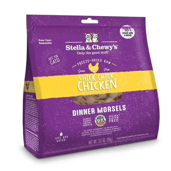 Stella & Chewy‘s Freeze-Dried Raw Dinner Morsels Chick Chick Chicken Nutrition for Cats 3.5 oz
