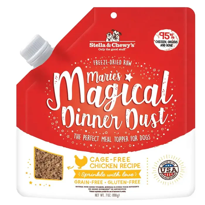 Stella & Chewy‘s Freeze-Dried Raw Marie‘s Magical Dinner Dust Meal Cage-Free Chicken Recipe Dry Dog Food Topper, 7 oz.