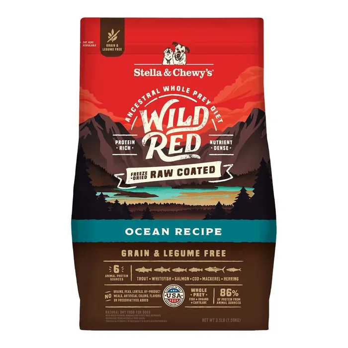 Stella & Chewys Stella & Chewy‘s Wild Red Raw Coated All Life Stages Dry Dog Food – Grain & Legume Free, Ocean