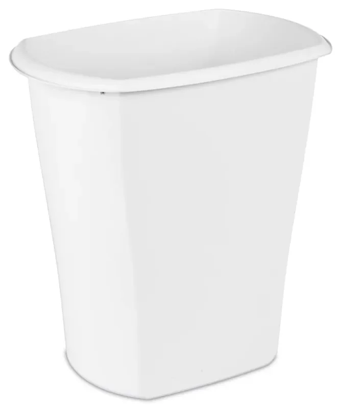 Sterilite Rectangular Wastebasket – White