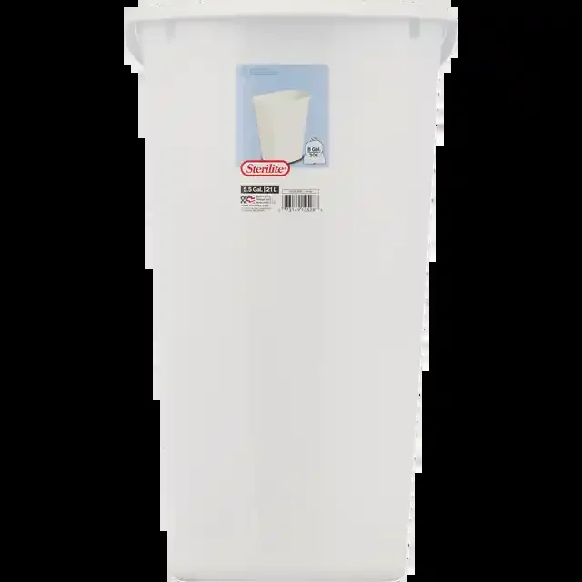 Sterilite Waste Basket 8 Gallon White 1052