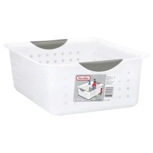 Sterilite White Medium Ultra Storage Basket