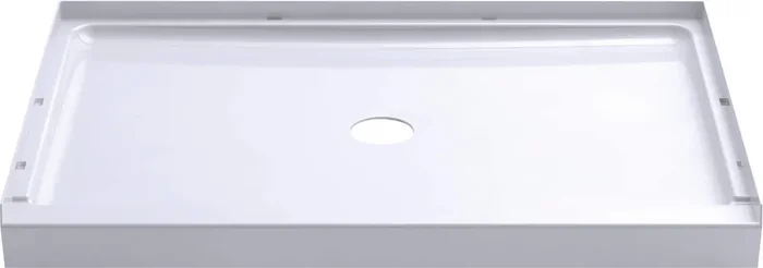 Sterling 35.25-in W x 48.25-in L Center White Single Threshold Rectangle Shower Pan Base with 3-in H Threshold