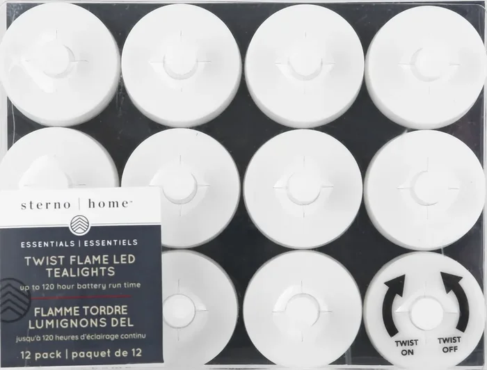 Sterno Home Twist Flame LED Tealights 12 ea
