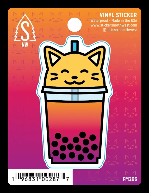Stickers Northwest Cat Boba Vinyl Sticker